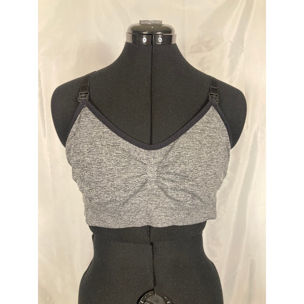 L L Gray Heather Unbranded Seamless Nursing Bra No Padding